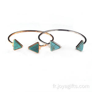 Bracelet Triangle Turquoise Stone pour femme Accessoires